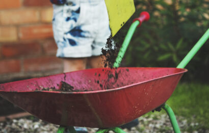 Kid in the garden